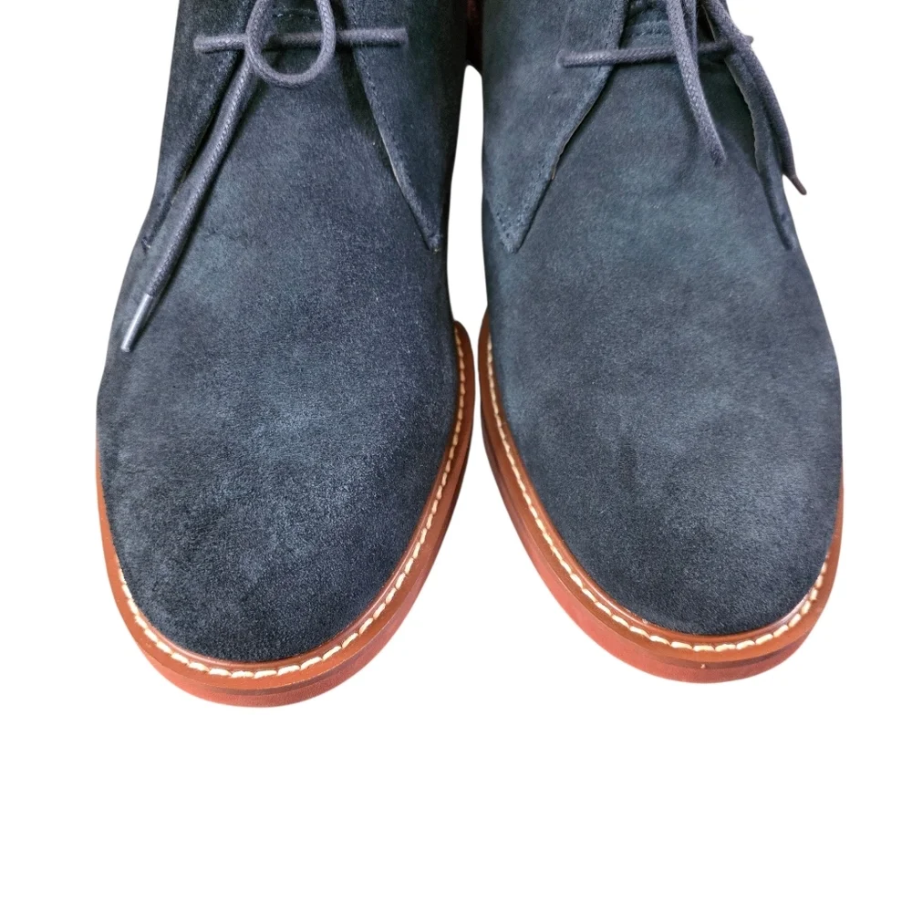 Tommy Hilfiger Men’s Blue Suede Chukka Boots Size 11 Leather Lace Up